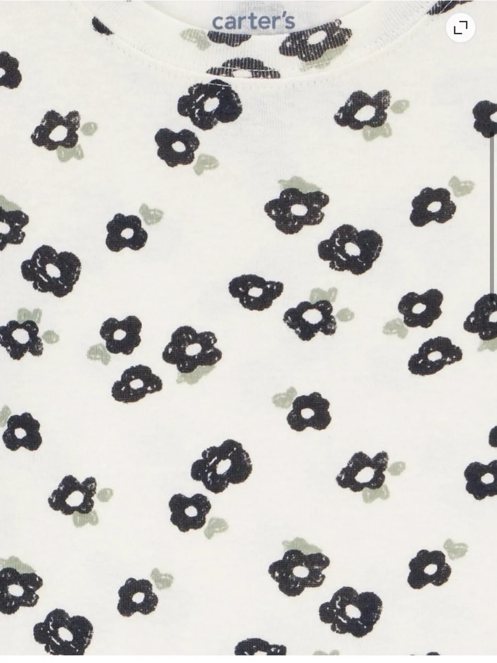 Carter's Black & White Floral Pajama Set